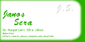 janos sera business card