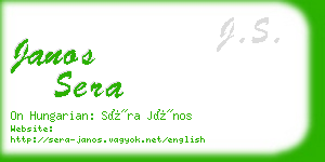 janos sera business card